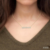 1/5 Ctw Scatter Baguette Cut Diamond Fashion Necklace in 14K Yellow Gold