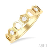 Hexagon Shape Diamond Fashion Ring