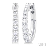 Graduated Diamond Fashion Hoop Earrings