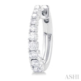 Graduated Diamond Fashion Hoop Earrings