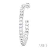 Inside-Out Diamond Half Hoop Earrings