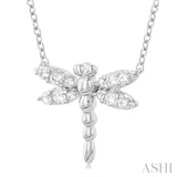 Dragonfly Petite Diamond Fashion Pendant