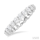 3 Ctw Round Cut Diamond Eternity Wedding Band in 14K White Gold