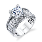 Engagement Ring"Center Diamond Not Included"