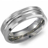 Precious Metal (No Stones) Wedding Bands  -  Men'