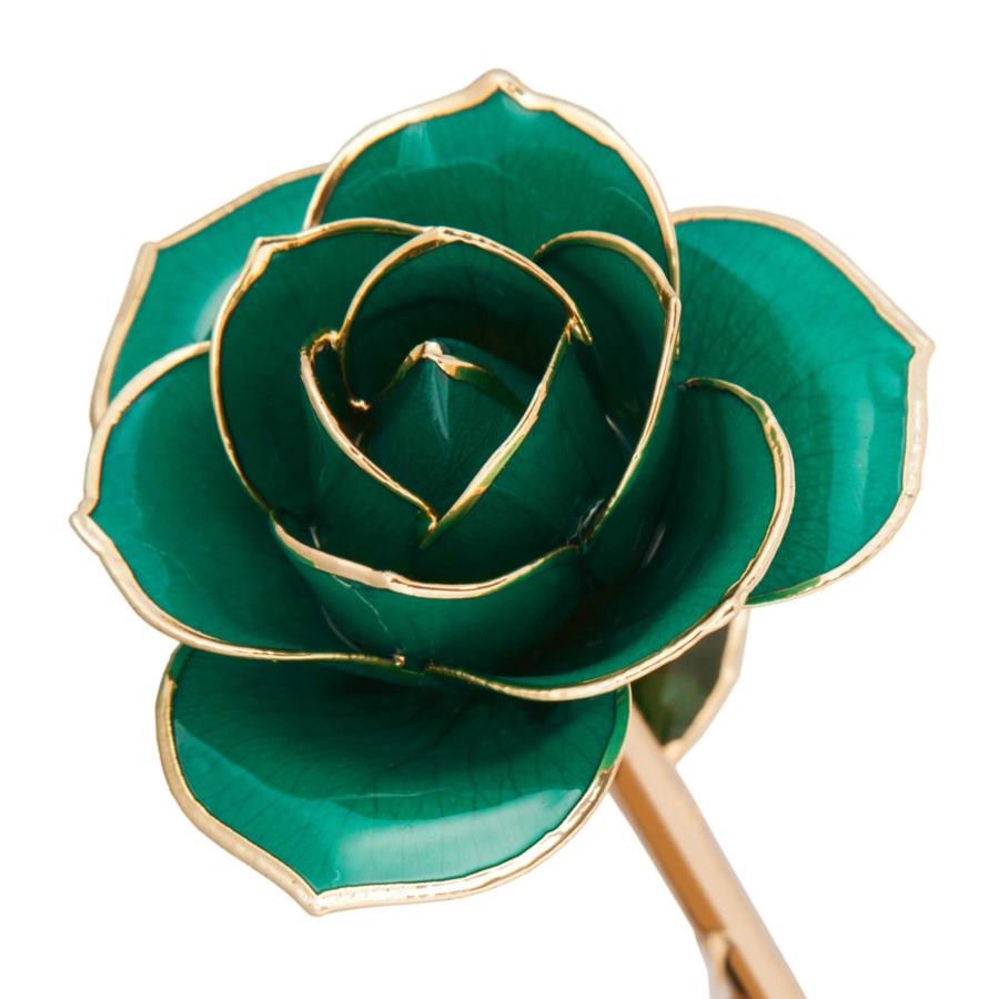 Turquoise Gold Dipped Rose