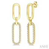 Diamond Paper Clip Earrings