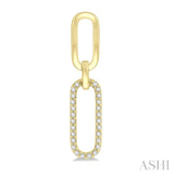 Diamond Paper Clip Earrings