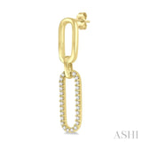 Diamond Paper Clip Earrings