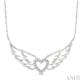 Angel Wings Heart Diamond Necklace