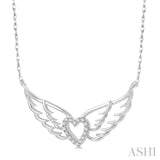 Angel Wings Heart Diamond Necklace