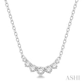 Graduated Diamond Smile Necklace