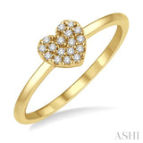 Heart Shape Petite Diamond Fashion Ring