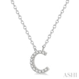 C' Initial Diamond Pendant