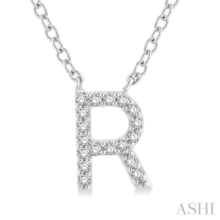 R' Initial Diamond Pendant