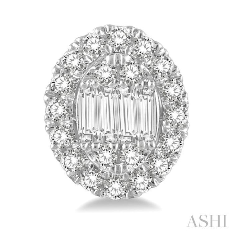 Oval Shape Fusion Diamond Fashion Earrings