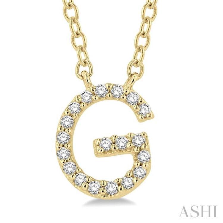 G' Initial Diamond Pendant