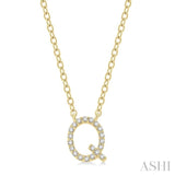 Q' Initial Diamond Pendant