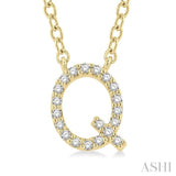 Q' Initial Diamond Pendant