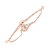 MIX METAL ROSE GOLD SILVER DIAMOND (1/20 CTW) BRACELET