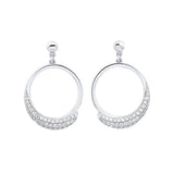 SILVER CUBIC ZIRCONIA EARRING