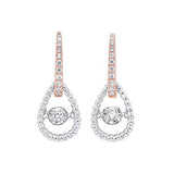 10KT WHITE ROSE GOLD DIAMOND (1/4CTW) EARRING