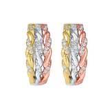 10KT WHITE YELLOW ROSE GOLD DIAMOND (1/6CTW) EARRING