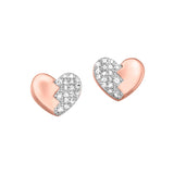 10KT ROSE GOLD DIAMOND (1/8CTW) EARRING