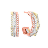 14KT WHITE YELLOW ROSE GOLD DIAMOND (1/2CTW) EARRING