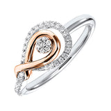MIX METAL P-GOLD SILVER DIAMOND (1/6CTW) RING