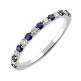 10KT WHITE GOLD DIAMOND (1/5CTW) & SAPPHIRE (1/5 CTW) RING