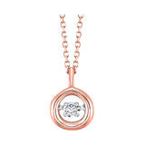 10KT ROSE GOLD DIAMOND (1/50 CTW) PENDANT