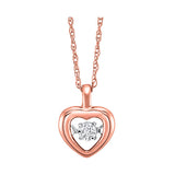 10KT ROSE GOLD DIAMOND (1/50 CTW) PENDANT